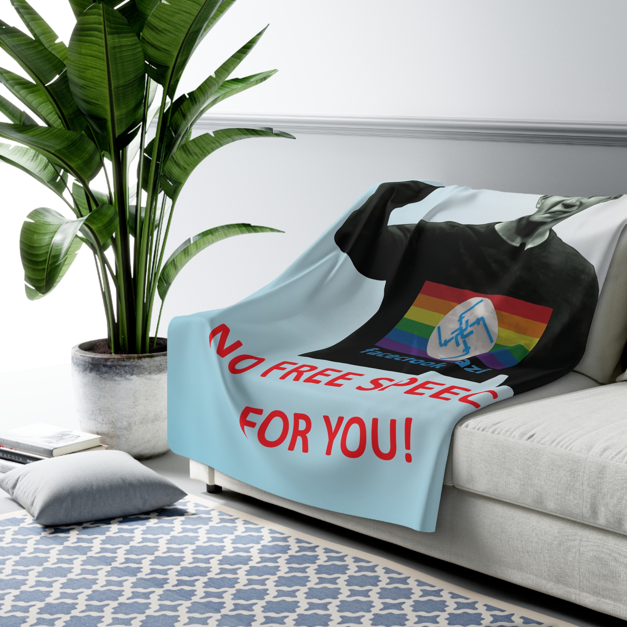 Narc Suckerberg Sherpa Fleece Blanket - Image 7
