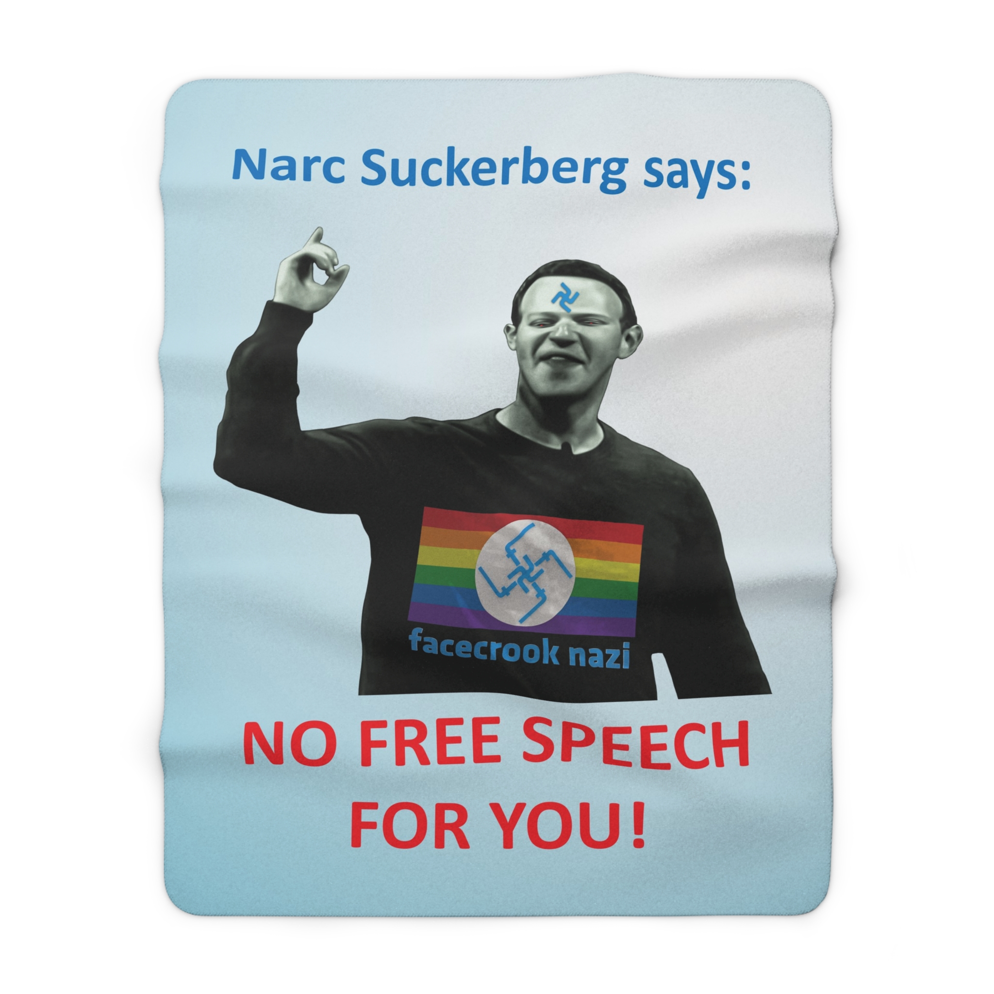Narc Suckerberg Sherpa Fleece Blanket - Image 5