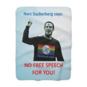 narc suckerberg sherpa fleece blanket