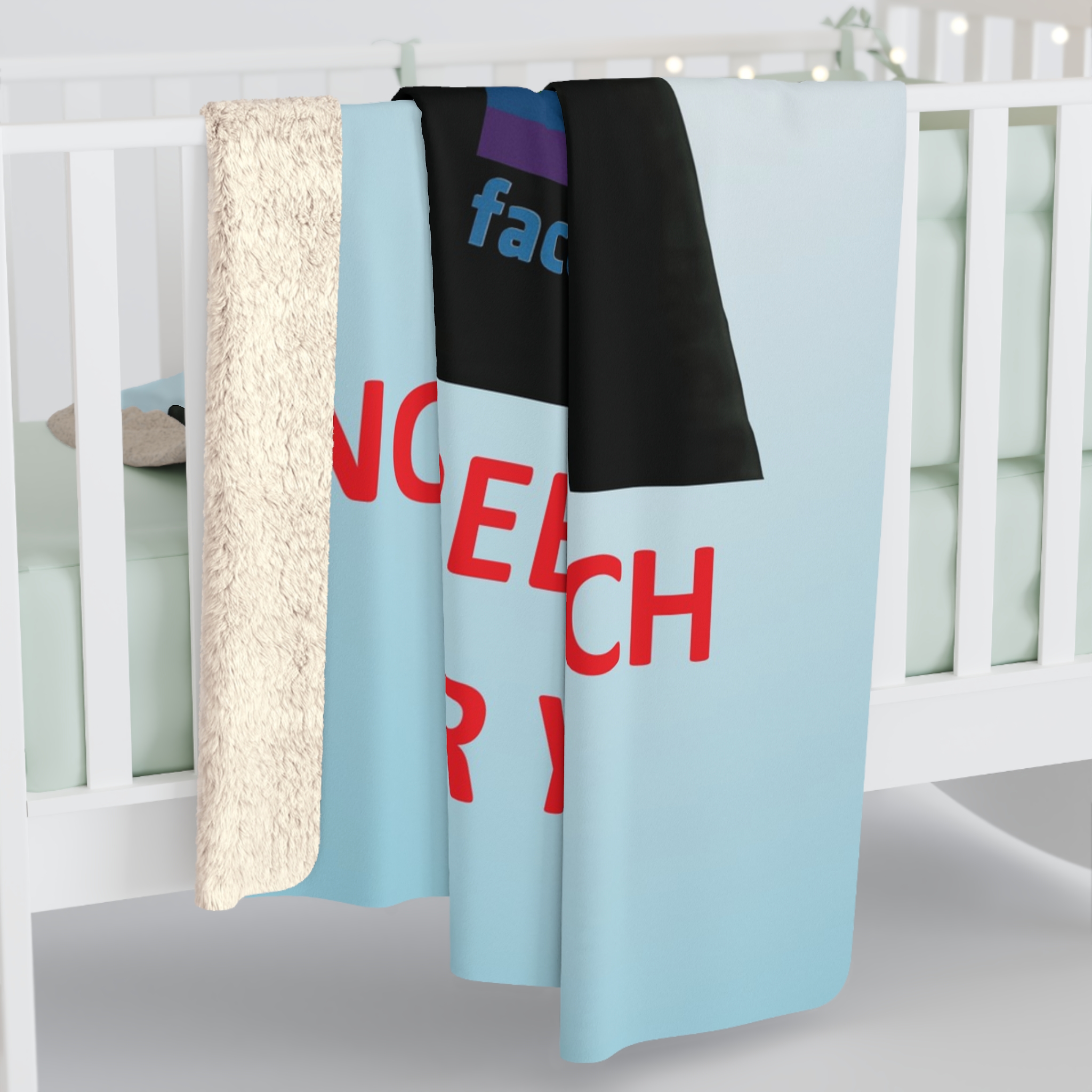 Narc Suckerberg Sherpa Fleece Blanket - Image 8