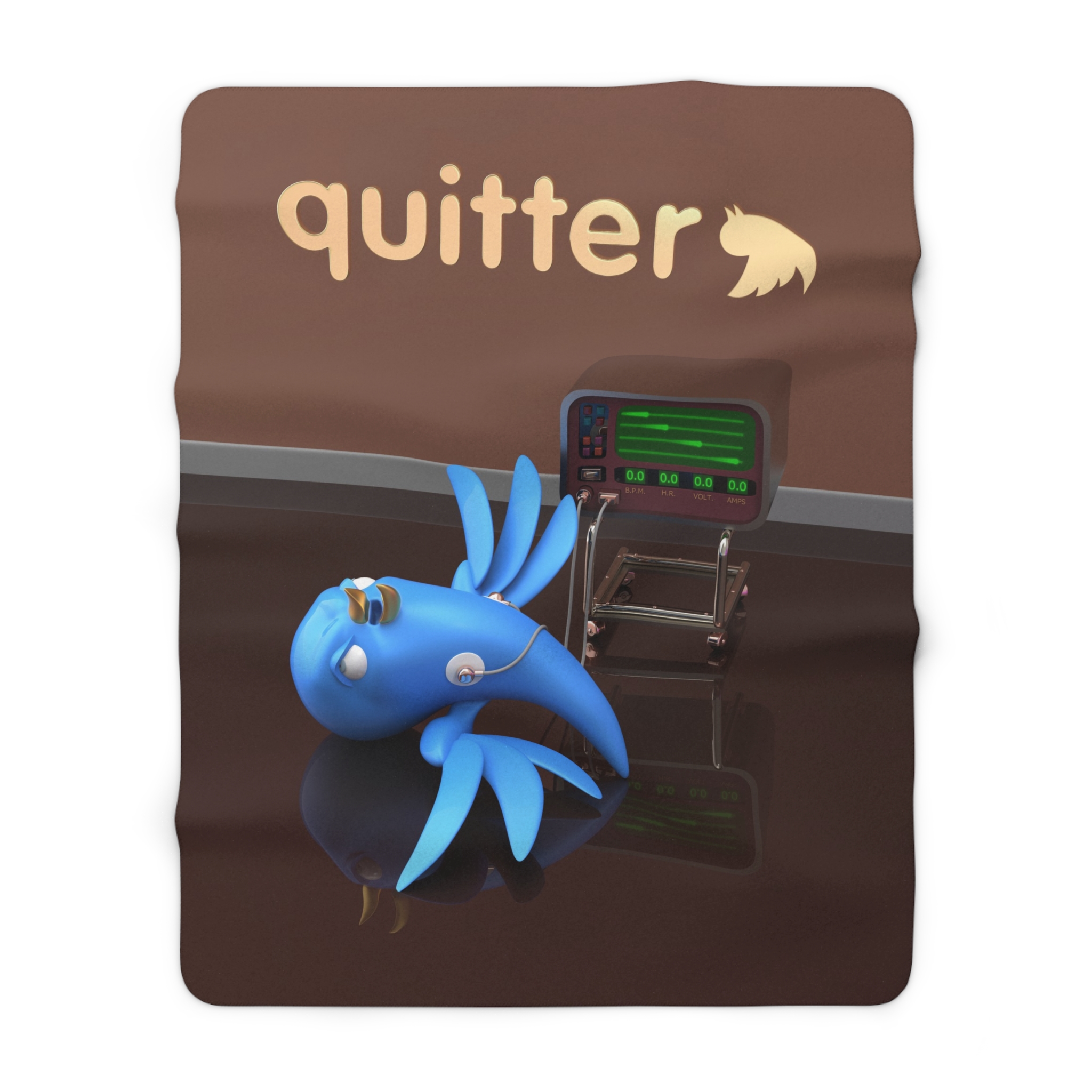 Quitter Sherpa Fleece Blanket - Image 5