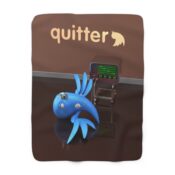 quitter sherpa fleece blanket