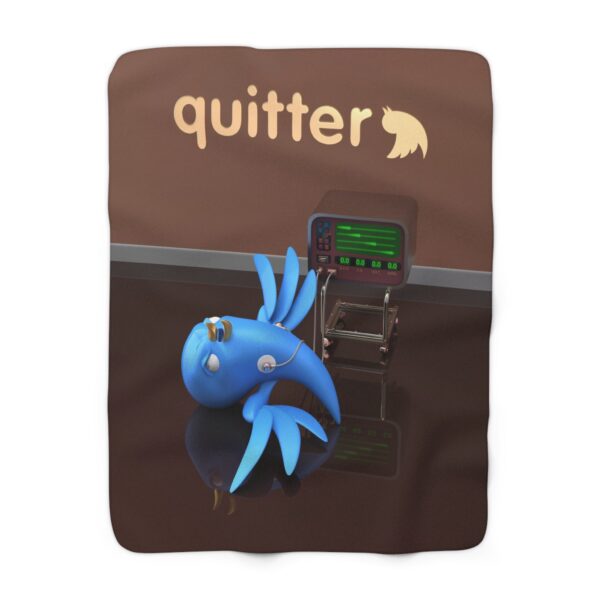 quitter sherpa fleece blanket