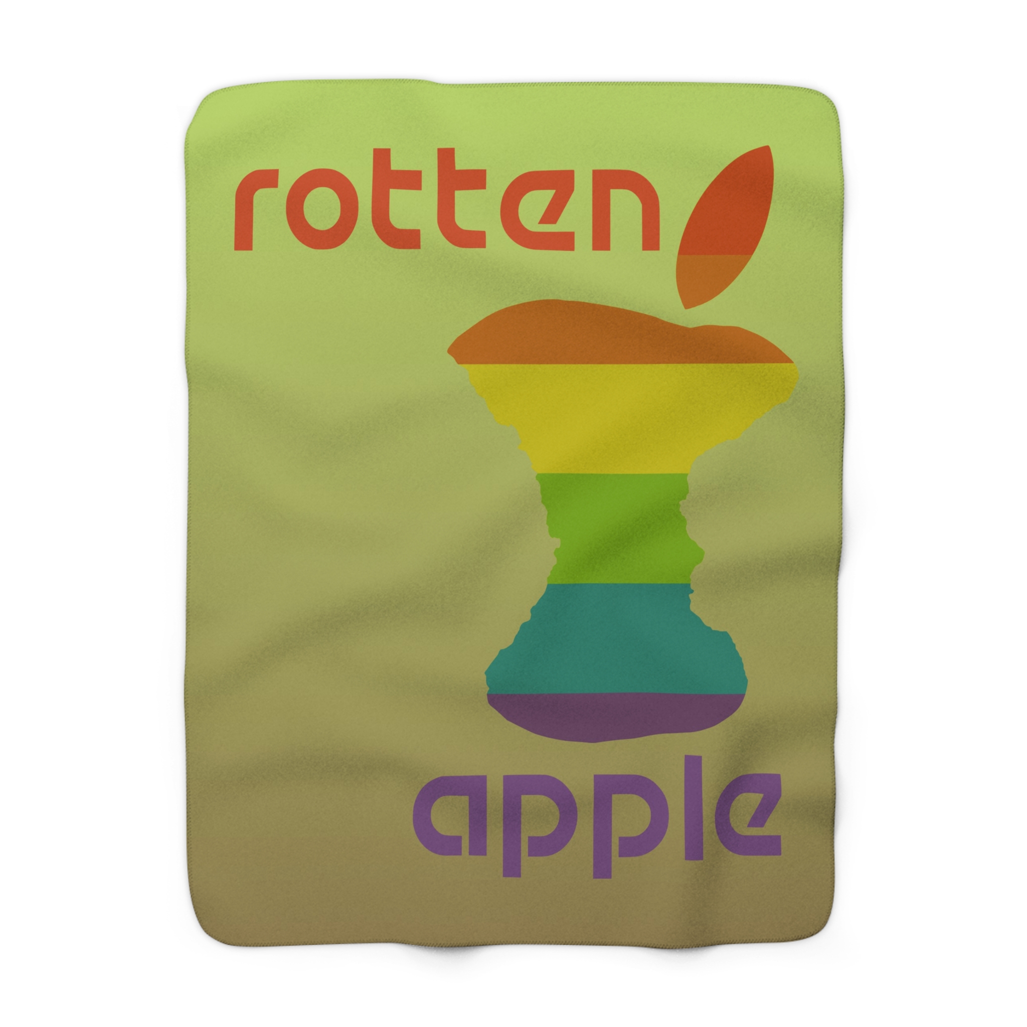 rotten apple sherpa fleece blanket