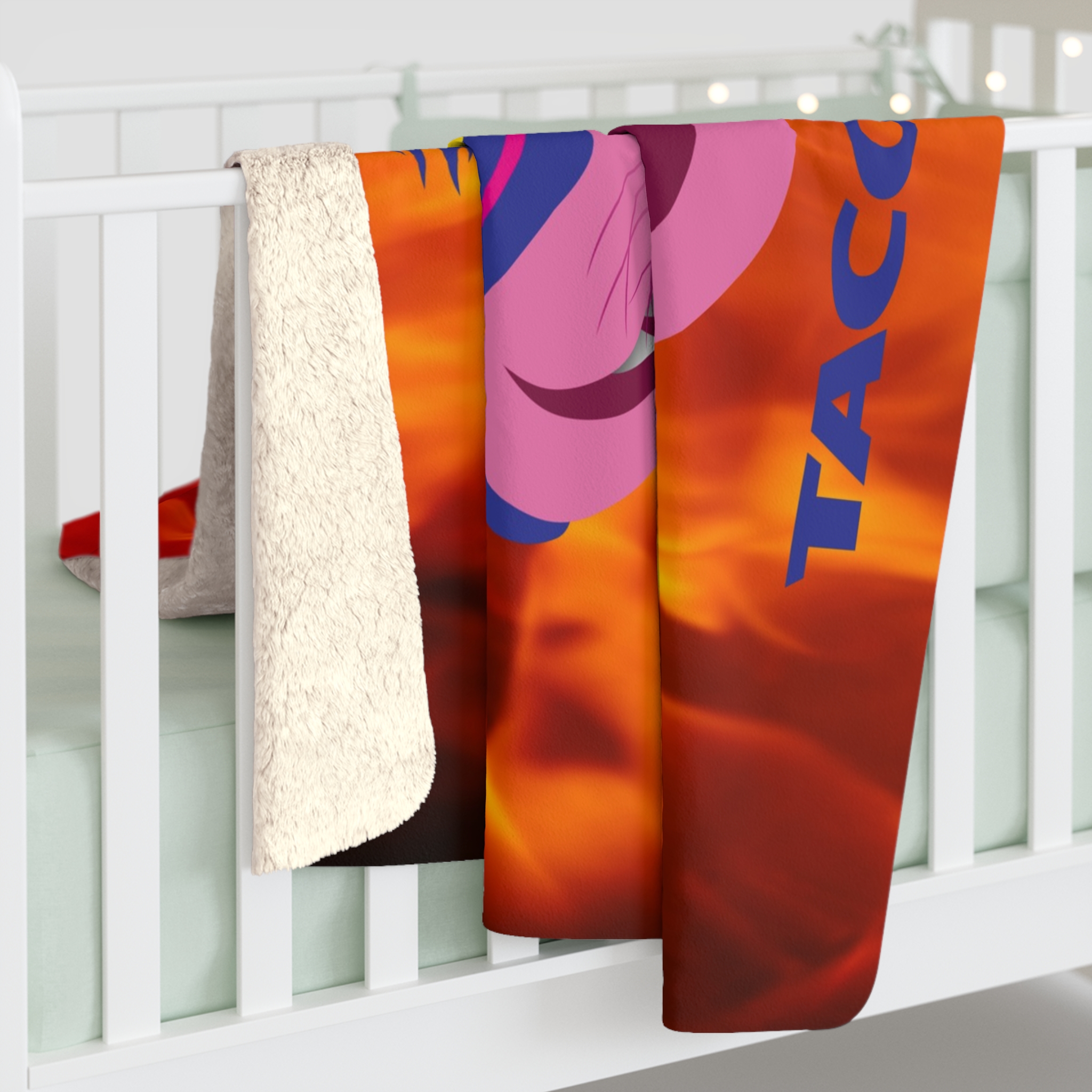 Taco Hell Sherpa Fleece Blanket - Image 4
