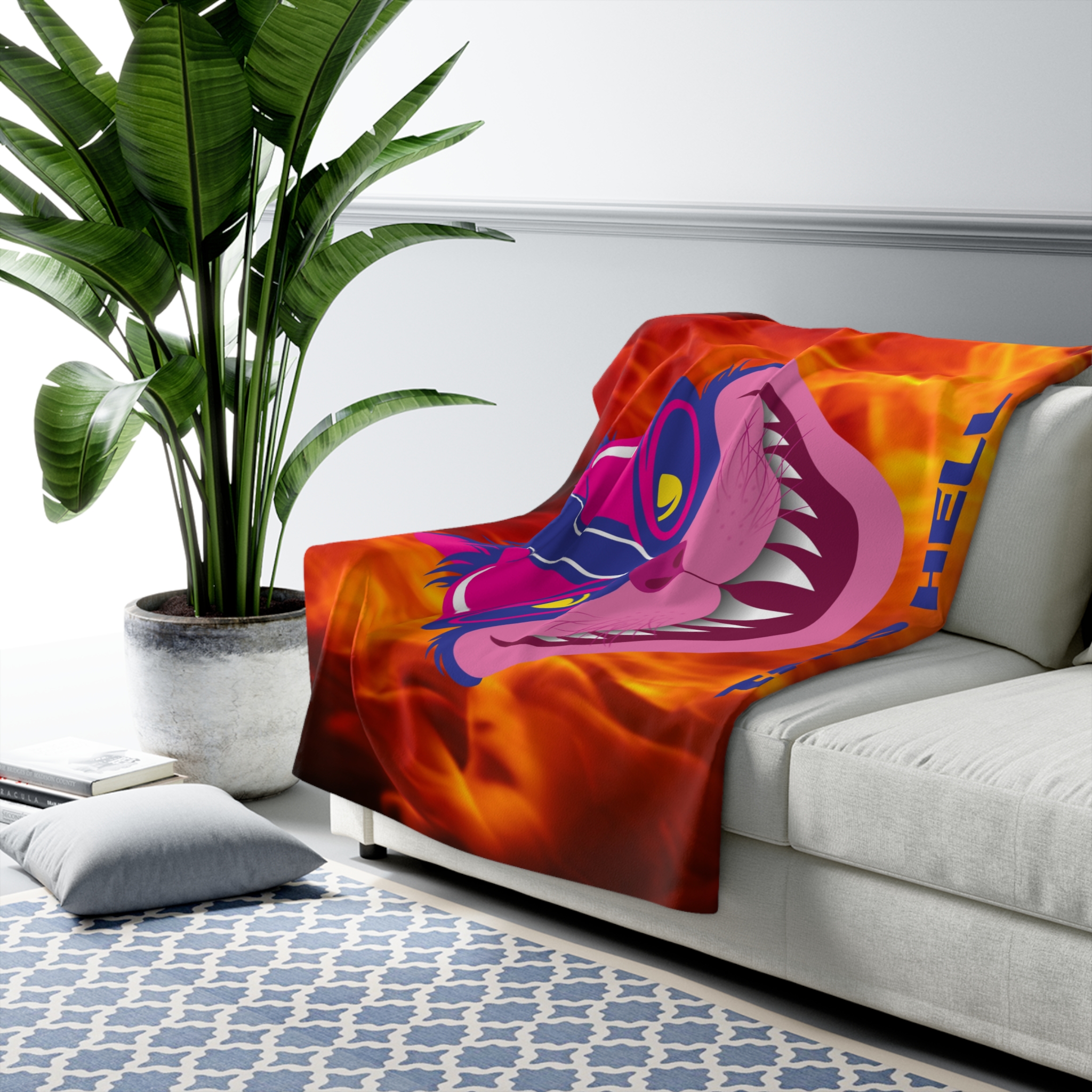 Taco Hell Sherpa Fleece Blanket - Image 3