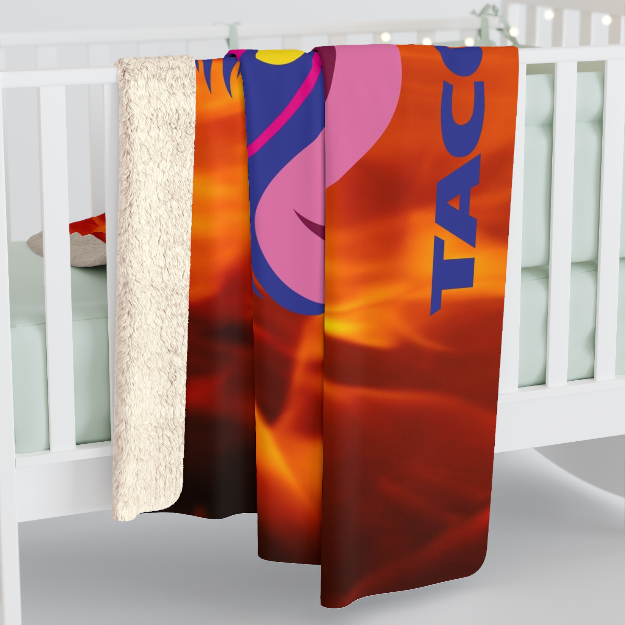 Taco Hell Sherpa Fleece Blanket - Image 8